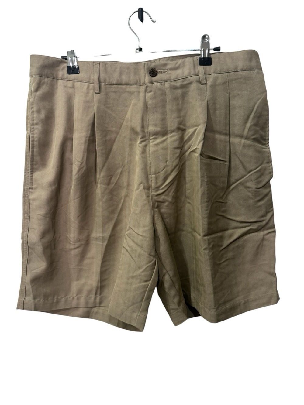 Caribbean Joe pleated khaki shorts mens size 36